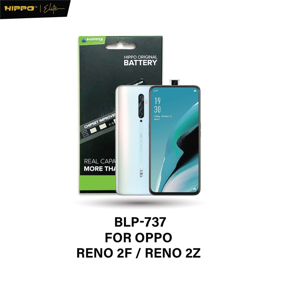 Hippo Baterai OPPO BLP-737 OPPO RENO 2F RENO 2Z 4000mAh Battery Batere  Batrai Batre Original Cell Garansi resmi