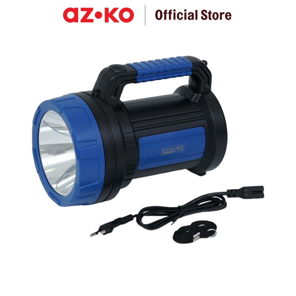 Jual AZKO Powerlite Senter Led Rechargeable 7 watt - Biru/Hitam ...