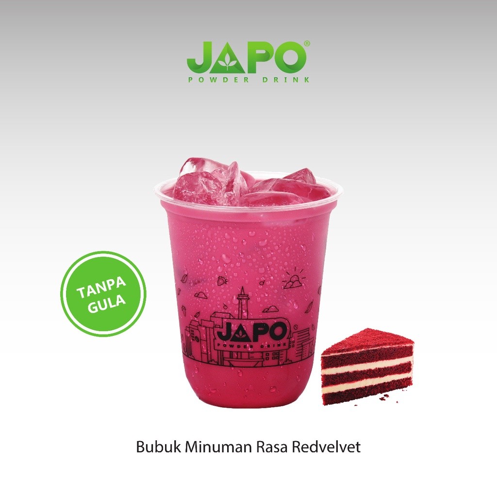Jual JAPO Bubuk Minuman Rasa Redvelvet Plain 1 Kg | Shopee Indonesia