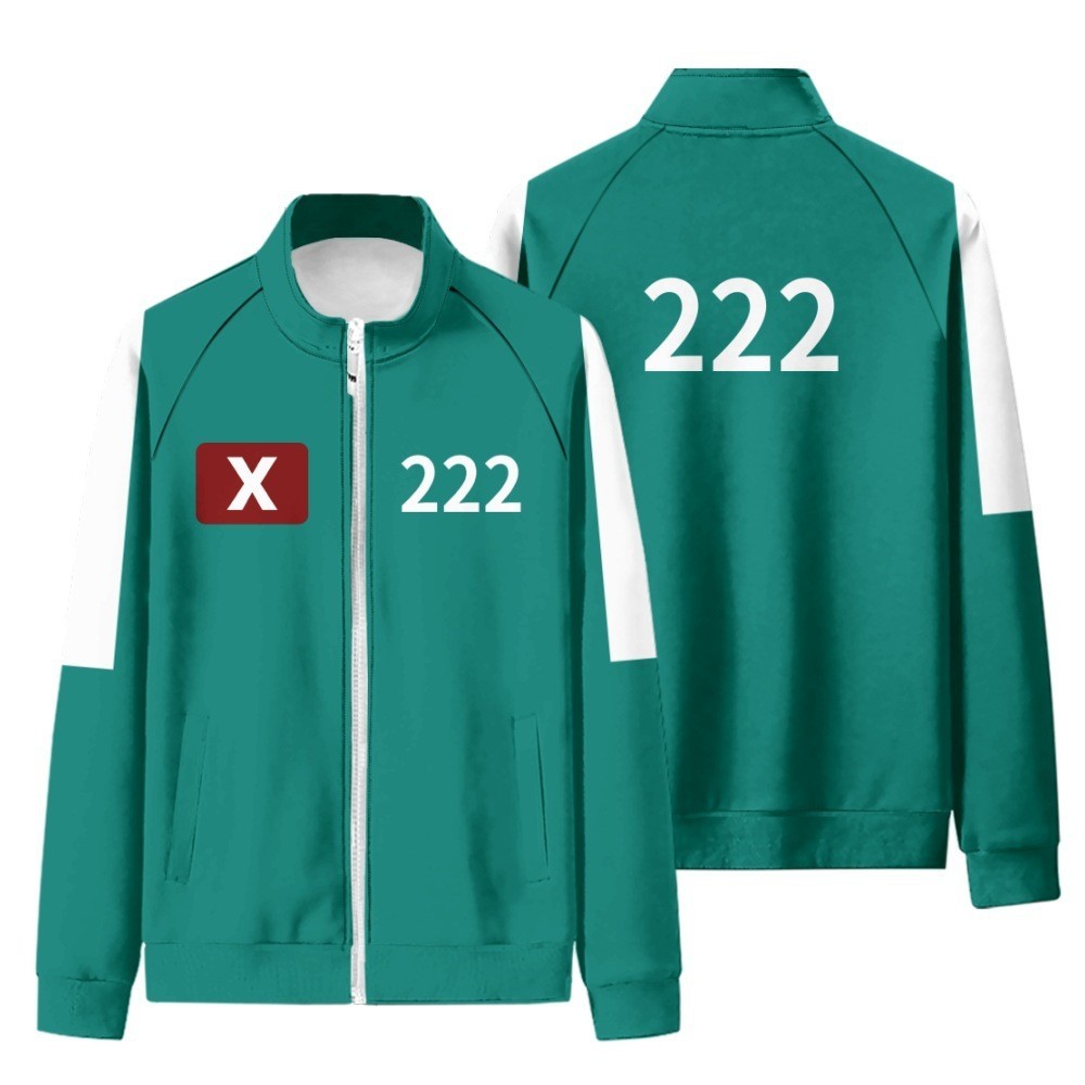 Jual Hoodie Turtleneck Jacket Anak Cewek Cowok Unisex SQUID GAME