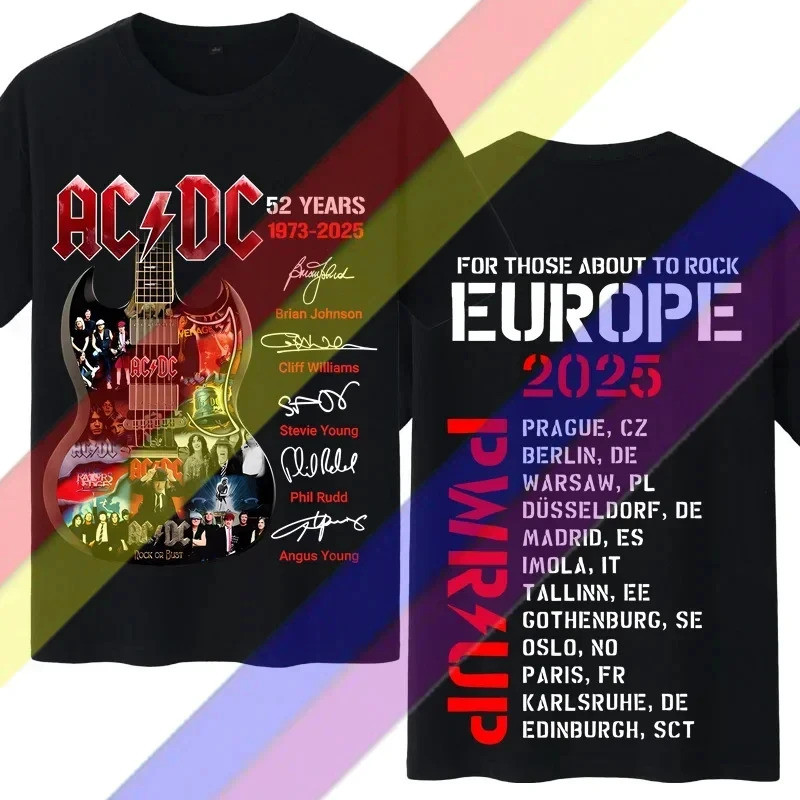 Jual 2025 Kaos Cetak Band AC DC Akan Segera Hadir Lirik Rock Santai ...