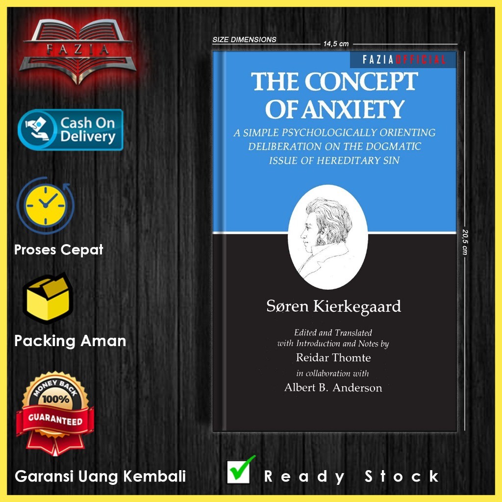 Jual the concept of anxiety by soren kierkegaard english indonesia