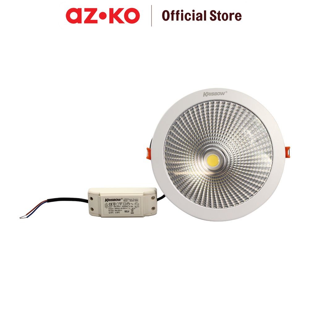 Jual AZKO Krisbow Lampu Downlight Led Highpower 30w Cob 5000k - Cool ...