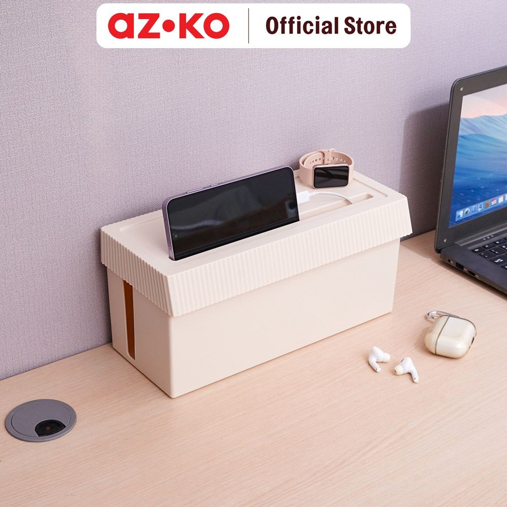 Jual AZKO Stora Kotak Organizer Penyimpanan Kabel Square Cable Storage ...