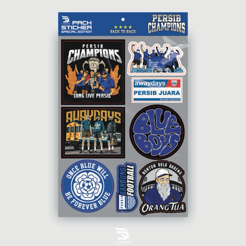 Jual Stiker Pack Persib Bandung Juara Persib Bandung 1933 Viking Ultras ...