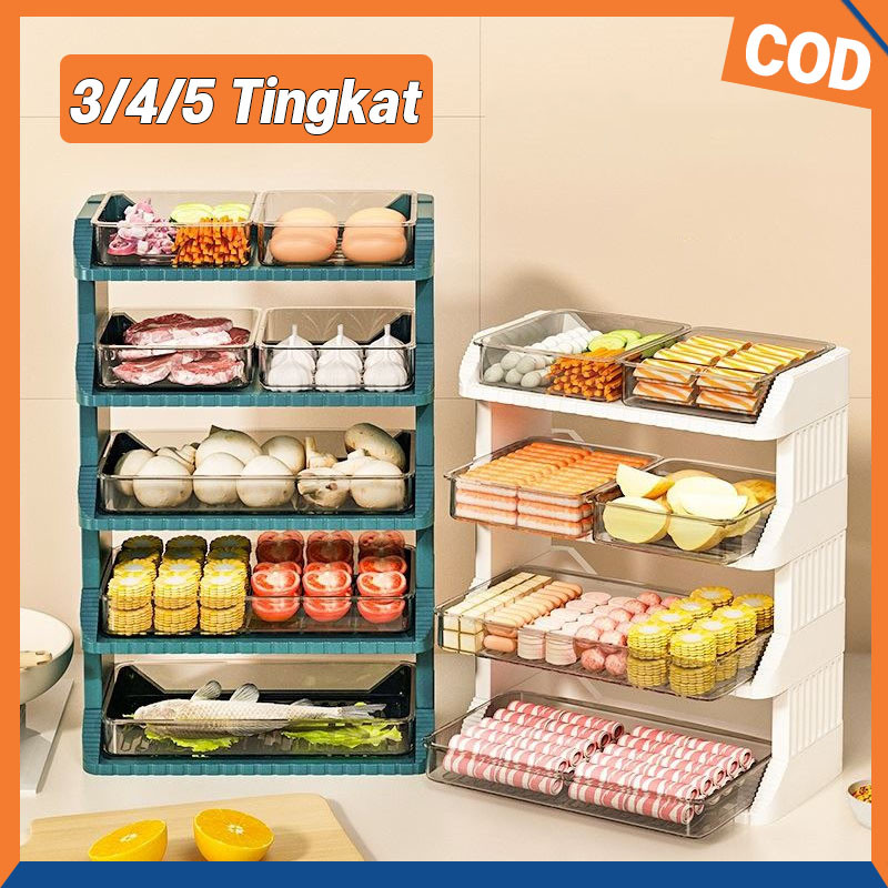 Jual 3/4/5 Susun Food Tray Multifunction Rack Hotpot Tray Kitchen Food ...