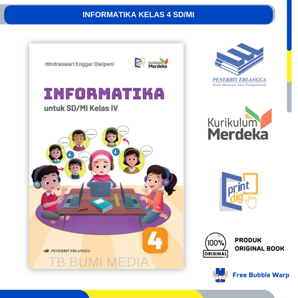 Jual Buku INFORMATIKA Anak Sekolah Kelas 4 SD/MI Kurikulum Merdeka ...