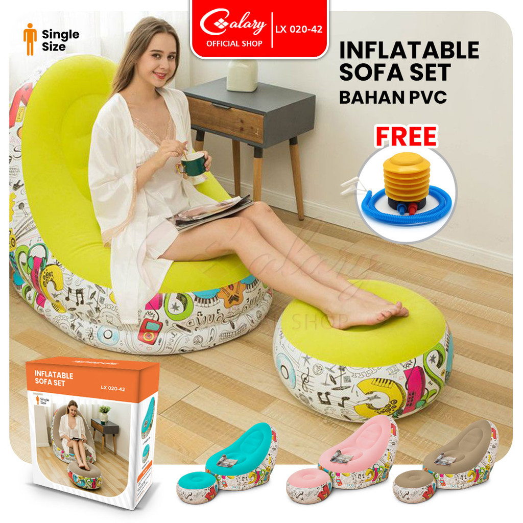 Jual 𝐂𝐀𝐋𝐀𝐑𝐘 Sofa Angin Beanbag Squishy Jumbo Inflatable Sofa