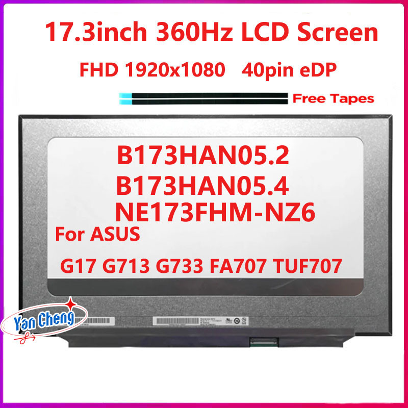 Jual 17.3 inch 360Hz Laptop LCD Screen B173HAN05.2 B173HAN05.4 NE173FHM ...