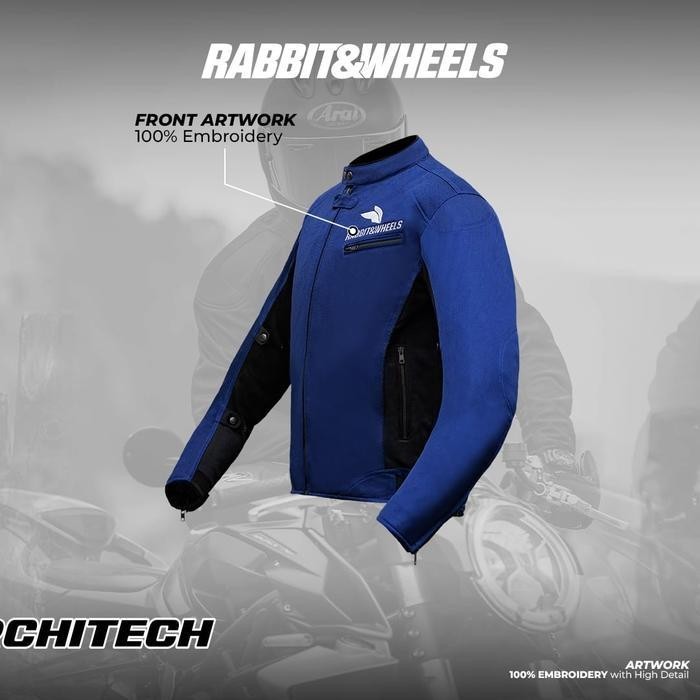 Jual JAKET RABBIT AND WHEELS NEW BASIC REGULAR NAVY | JAKET TOURING ...
