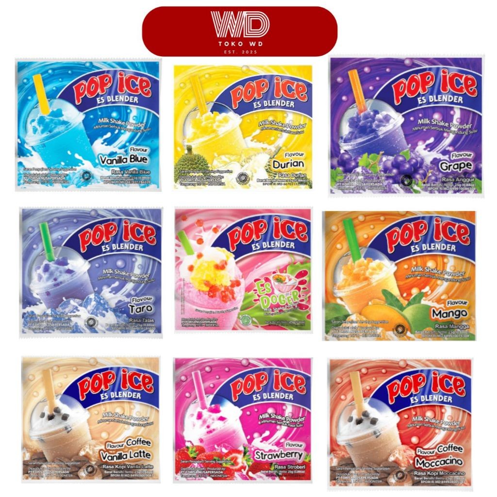 Jual UD- Pop Ice Renceng Aneka Rasa isi 10 Sachet | Shopee Indonesia