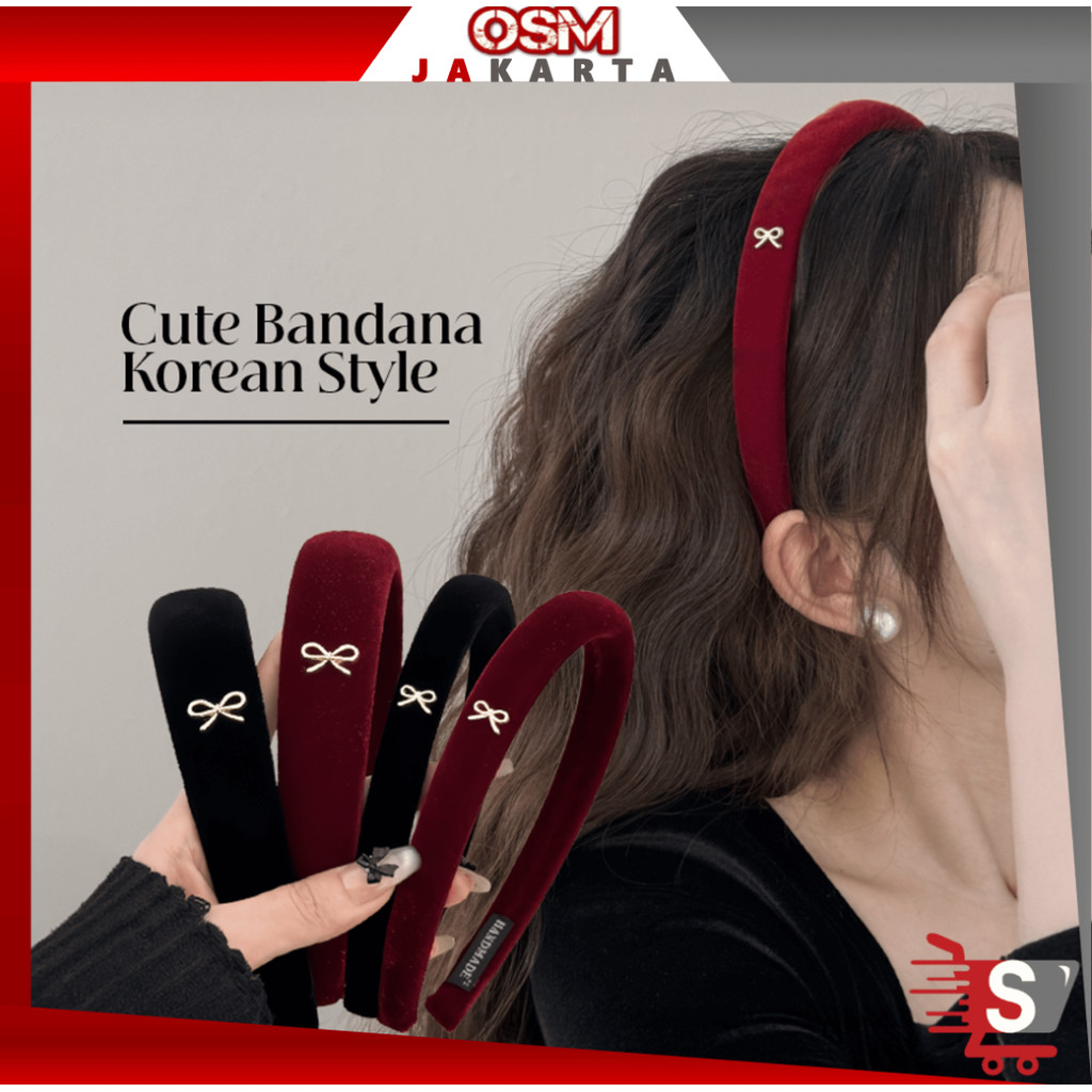 Jual OSM JKT F6623 Bando Wanita / Ribbon Headband / Korean Style Hair ...