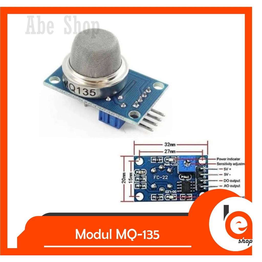 Jual MQ-135 Air Quality Hazardous Gas Sensor Module For Arduino Abe ...