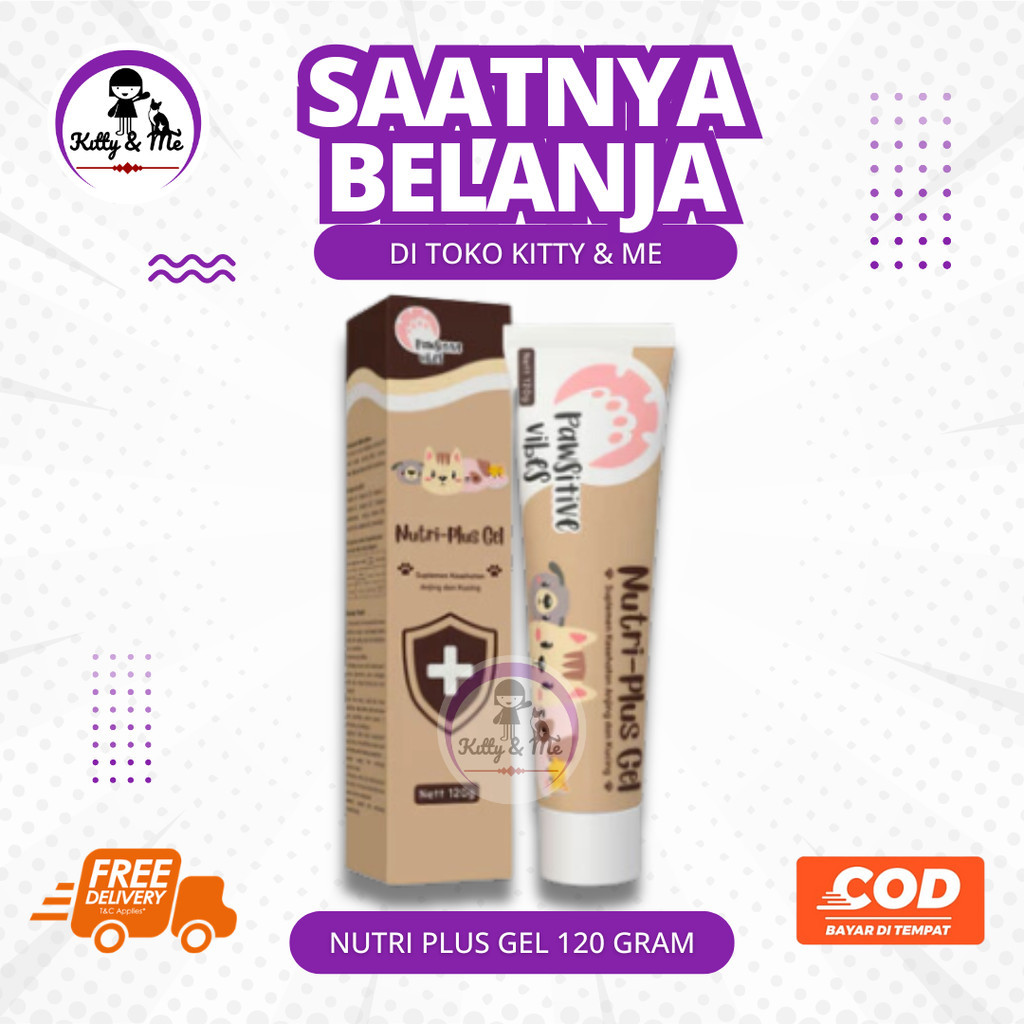 Jual PAWSITIVE NUTRI PLUS GEL 120 GRAM - Vitamin Anjing Kucing Untuk ...