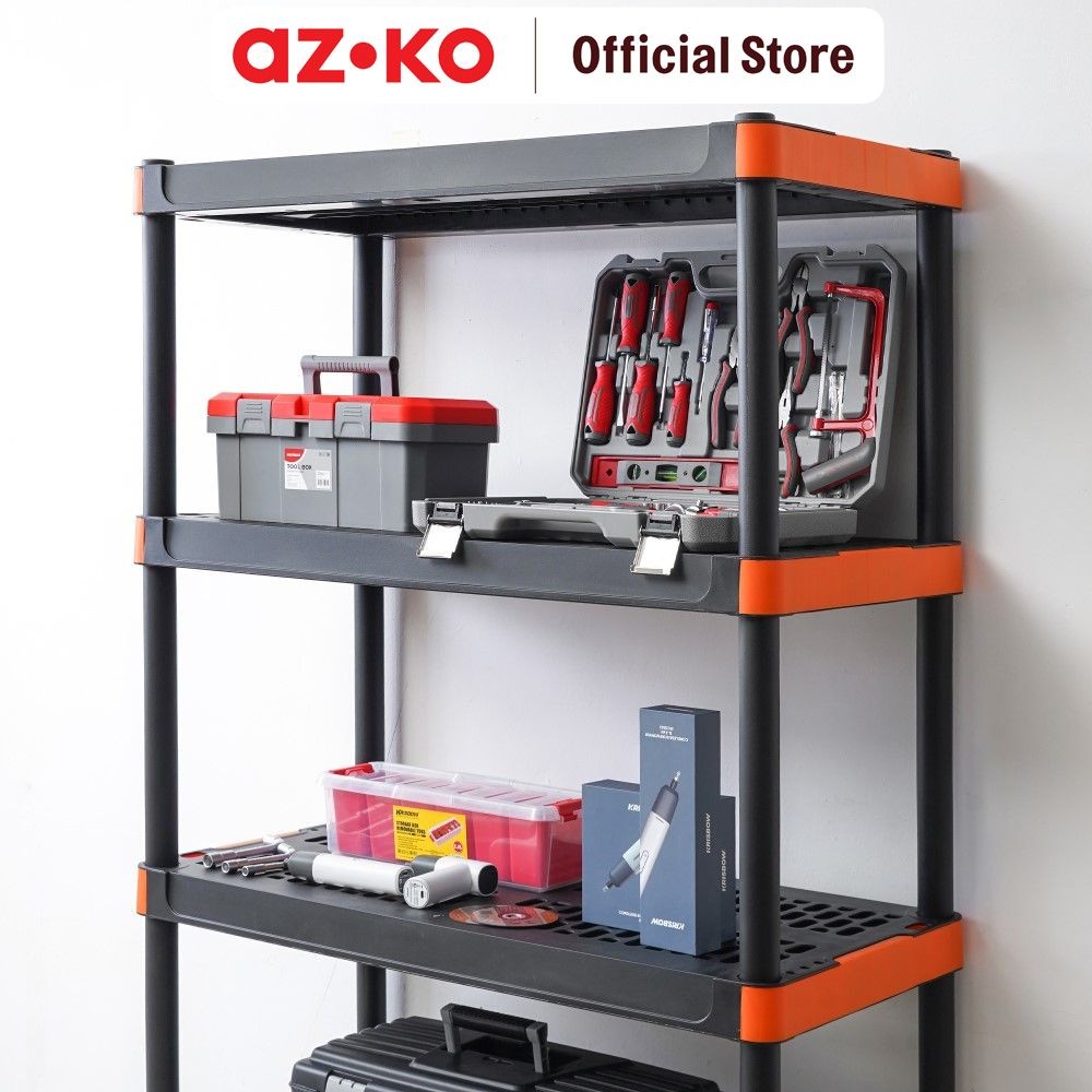 Jual AZKO Tactix Rak Penyimpanan Perkakas 5 Tingkat - Hitam/Oranye ...