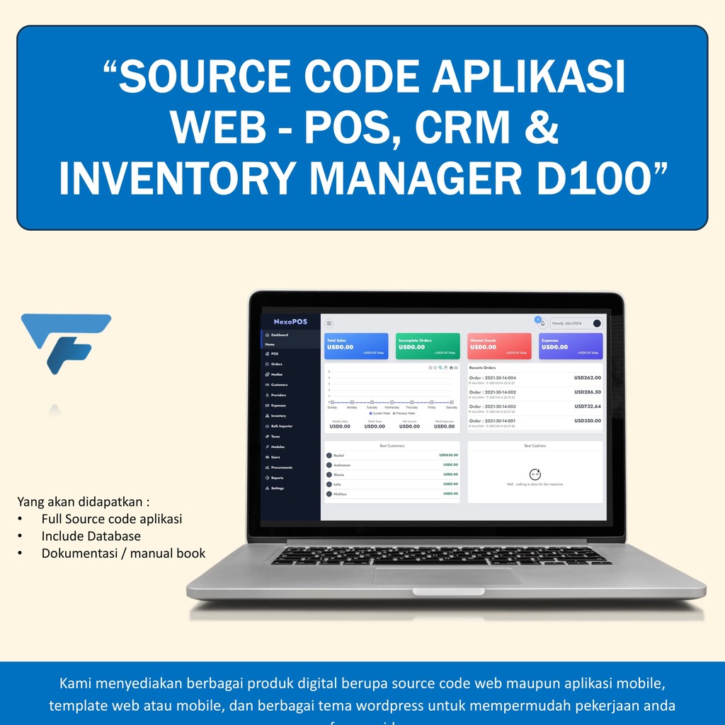Jual SOURCE CODE APLIKASI WEB - POS, CRM & INVENTORY MANAGER D100 ...