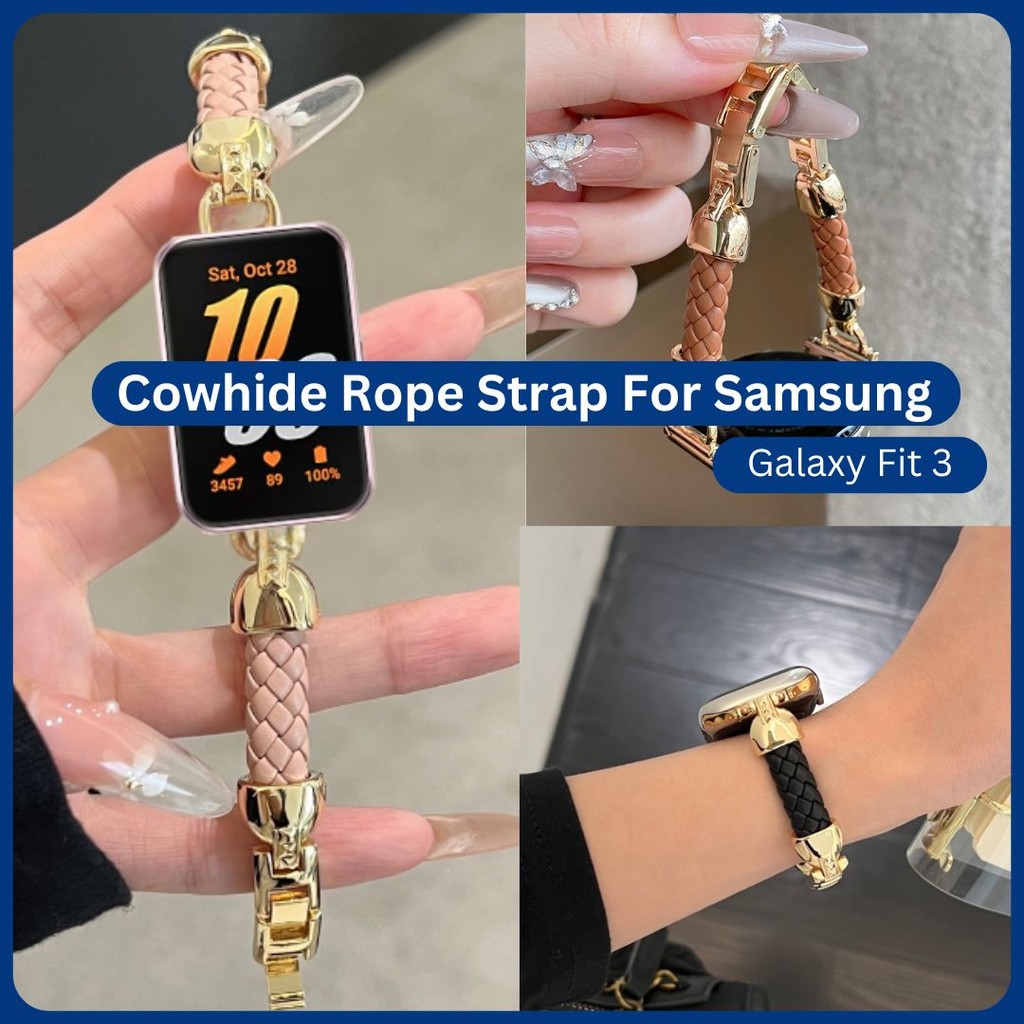 Jual Cowhide Rope Strap for Samsung Galaxy Fit 3 | Shopee Indonesia