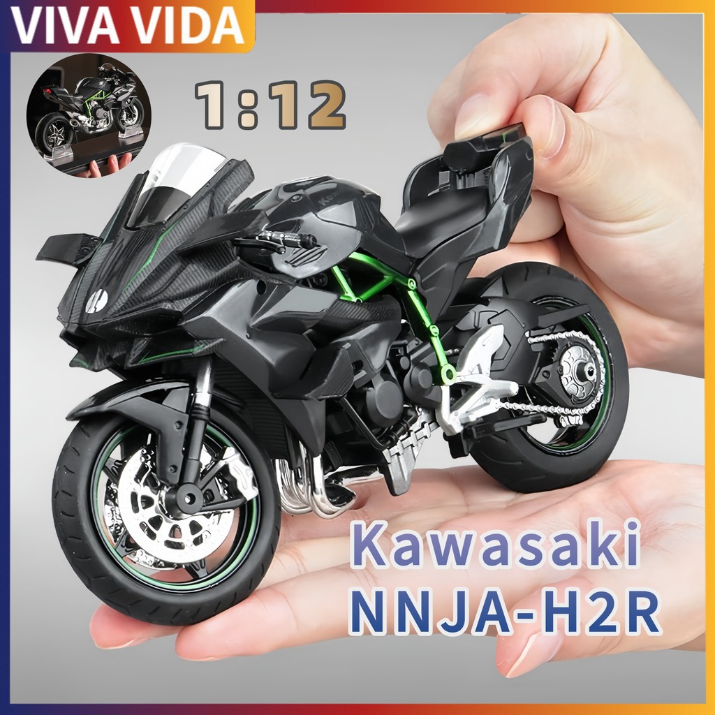 Kawasaki Ninja H2R Modell 1:12 - Druckguss Motorrad Spielzeug Für Sammler