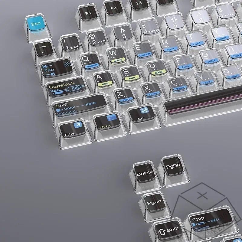 Jual Keycap Double-layer Crystal Two-Tone 3D MDA Profile 115 key set PC ...