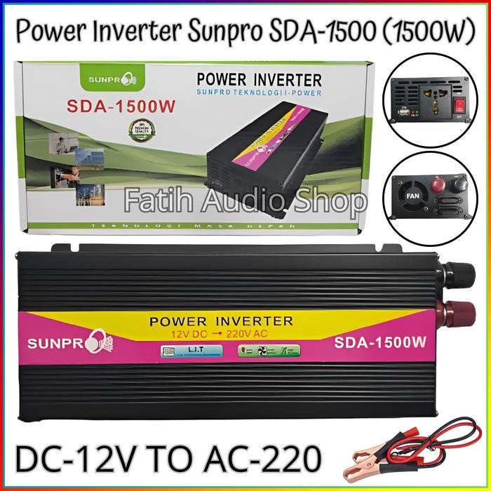 Jual Power Inverter SUNPRO SDA-1500W CAS AKI MULTIFUNGSI - Inverter AC ...