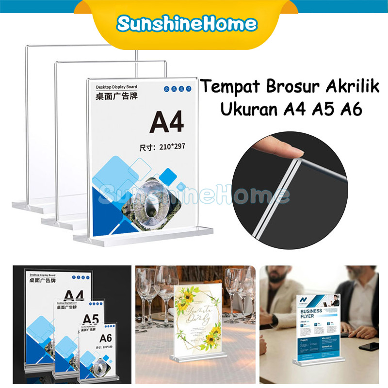 Jual Tent Card A6 A5 A4/ Tempat Brosur / Stand Promosi / Mika Tempat ...