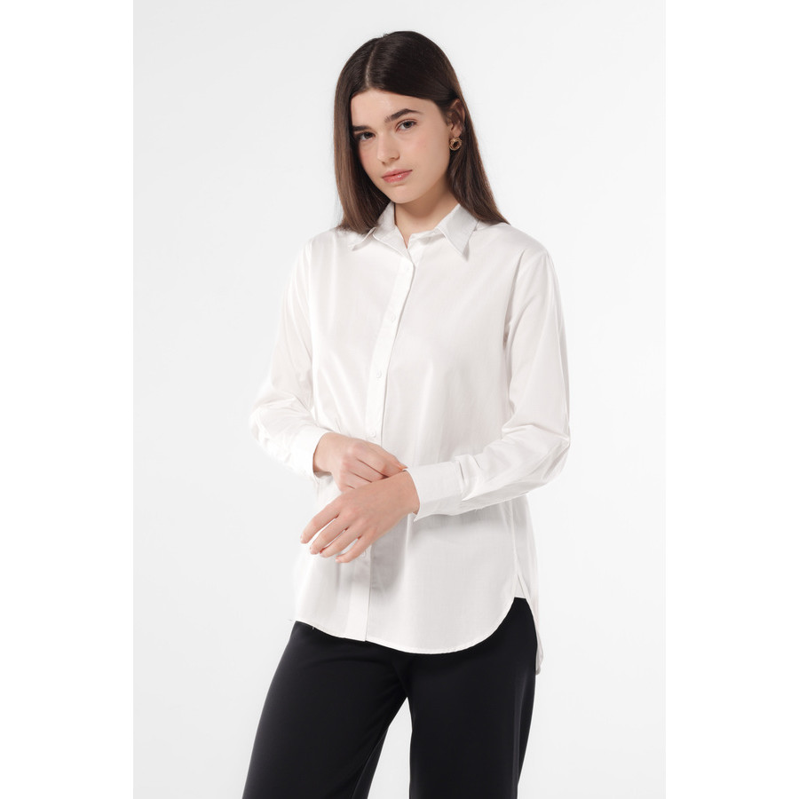 Jual MINIMAL - Alissa - Kemeja Basic Regular Fit Wanita - White ...