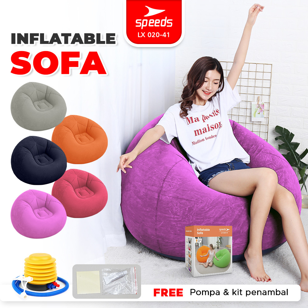 Jual SPEEDS Sofa Angin Beanbag Squishy Inflatable Sofa Lay Bag