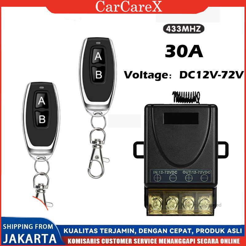 Jual Relay Switch AC 220 DC 12V 1CH Remote Control Saklar ON /OFF ...