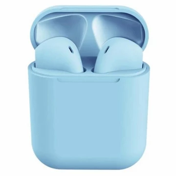 BISA I12 TWS Wireless Headset Bluetooth Earphones Full Bass 5.0 Macaron Nirkabel Frosted Sentuh