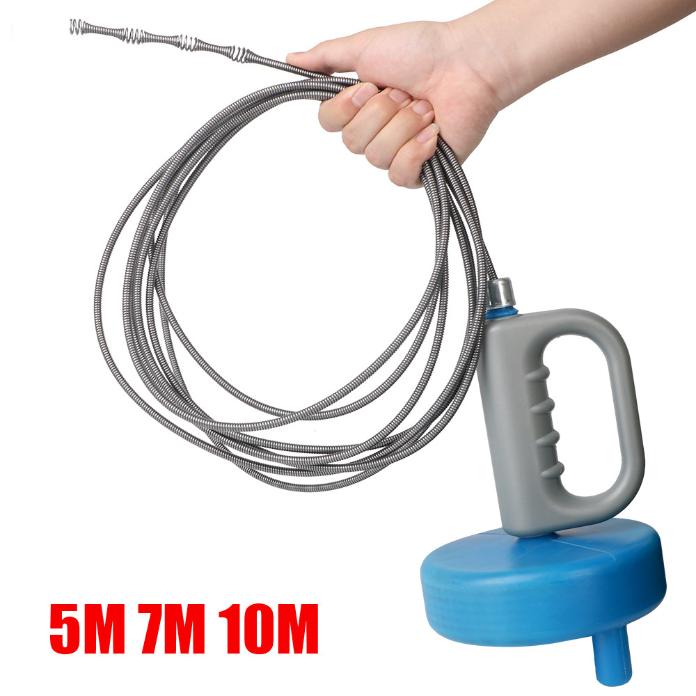 Jual Bathroom Kitchen Cleaning Tools 5/7/10 Meters Handheld Extendable Toilet Sink Drain ...