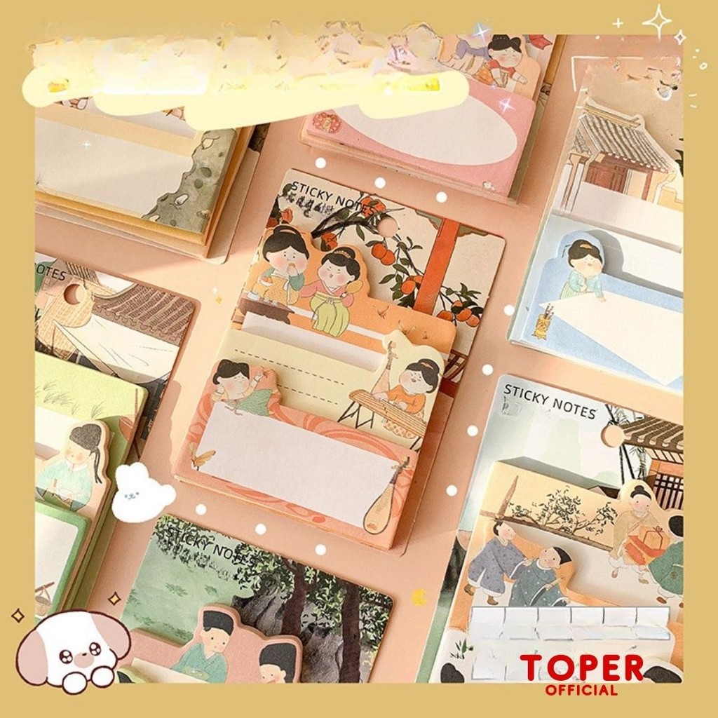Jual TOPER Sticky Notes Set 3 in 1 Multi Layer 90 Lembar Stick Note ...