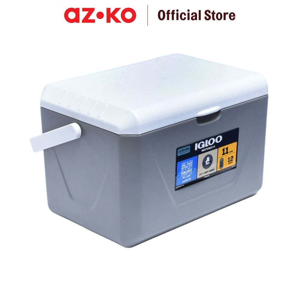 Jual AZKO Igloo 11 ltr Cooler Box Nestable - Abu-Abu/Putih Boks ...