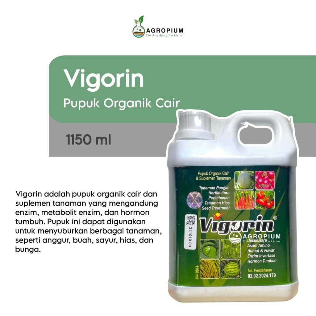 Jual Pupuk Organik Cair VIGORIN 1150 ml Suplemen Tanaman | Shopee Indonesia