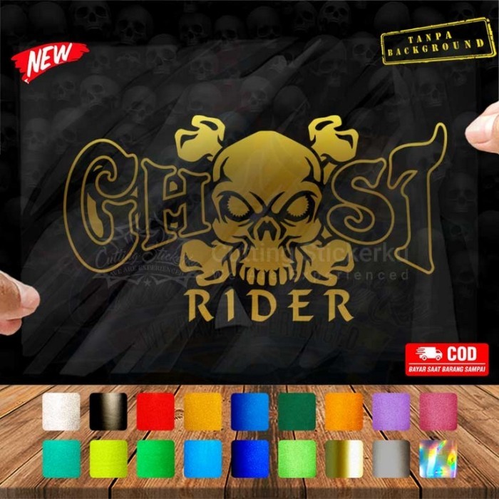 Jual FREE CUSTOM DESAIN Cutting Stiker Ghost Rider Variasi Motor Mobil ...