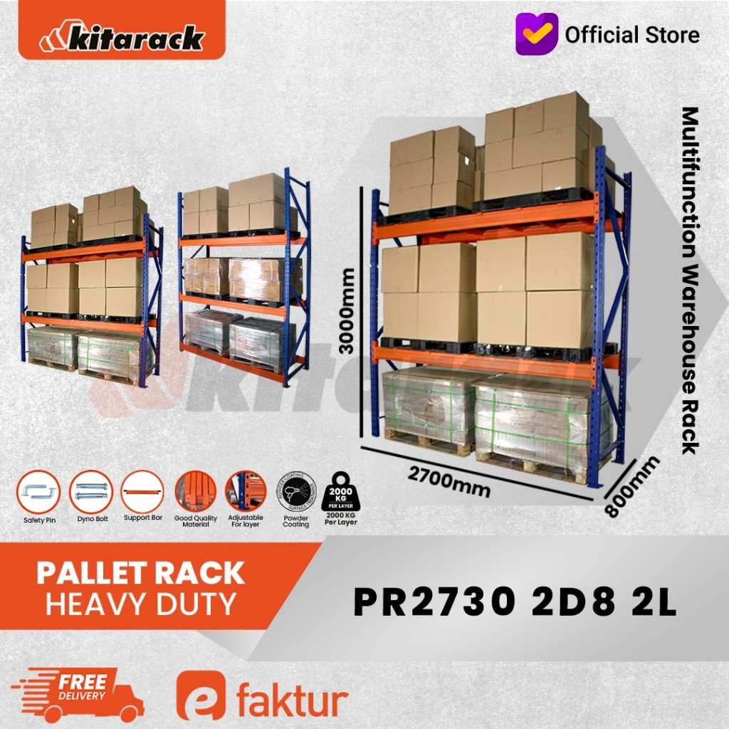 Jual KITARACK Rak Palet 2 TON Pallet Rack Heavy Duty Panjang 2.7M ...