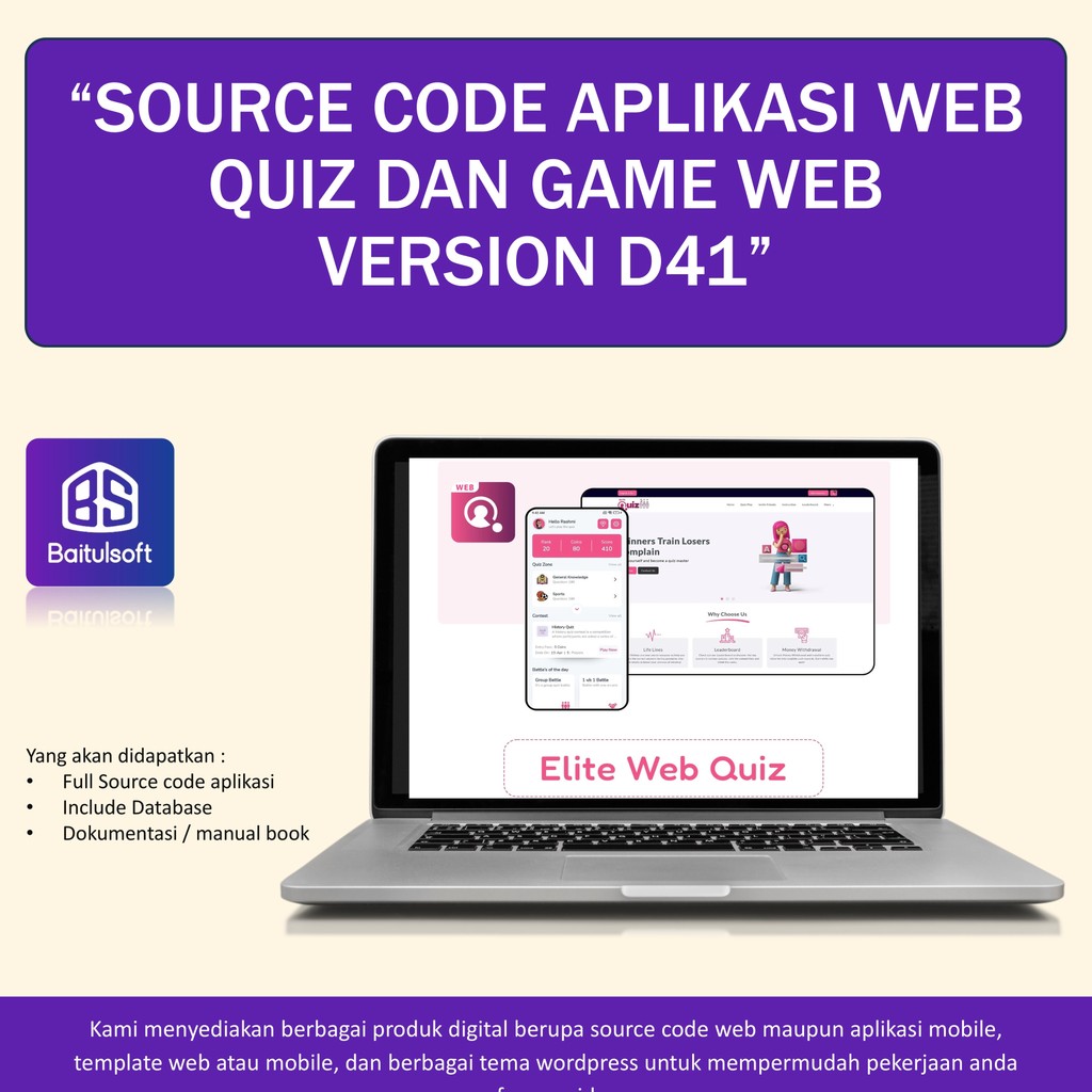Jual SOURCE CODE APLIKASI WEB QUIZ DAN GAME WEB VERSION D41 | Shopee ...
