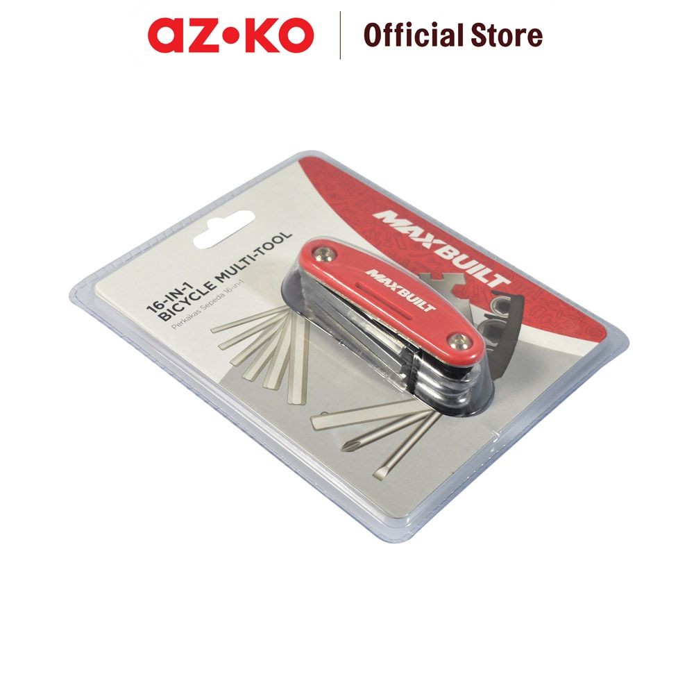Jual AZKO Maxbuilt Toolset Sepeda Multifungsi 16 In 1 - Hitam/Merah ...