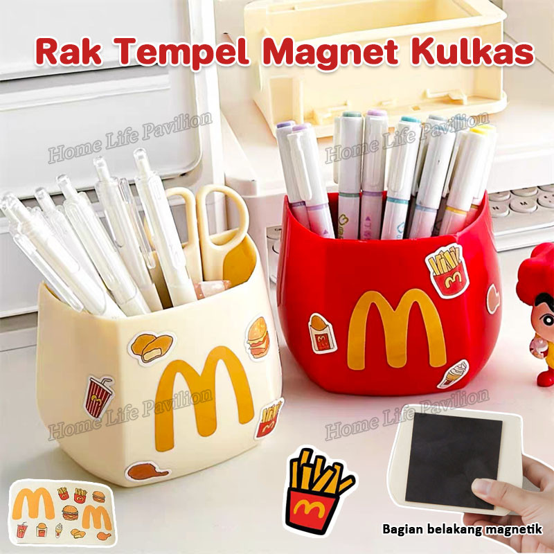 Jual Rak Tempel Magnet Kulkas Rak Serbaguna Penyimpanan McDonald's DIY ...