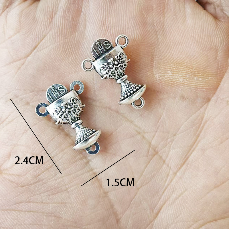 10 Pcs Rosario Religius Cawan Suci Segitiga Aksesoris Kalung