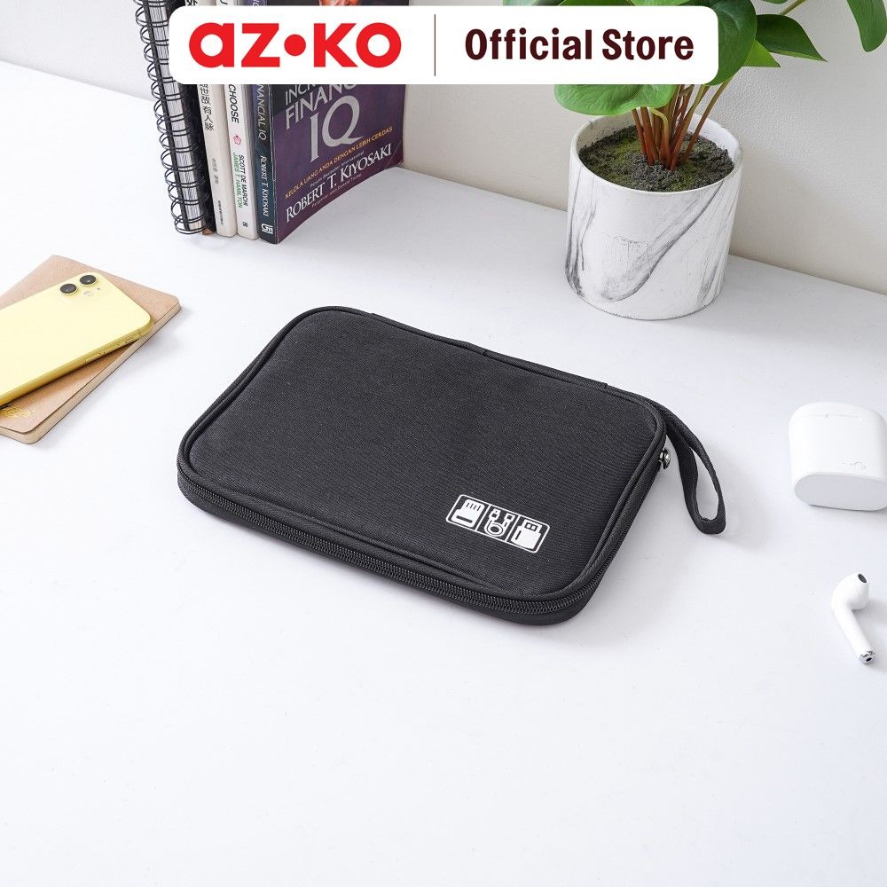 Jual AZKO Passport Ukuran L Tas Organizer Perangkat Digital Pouch Kabel ...