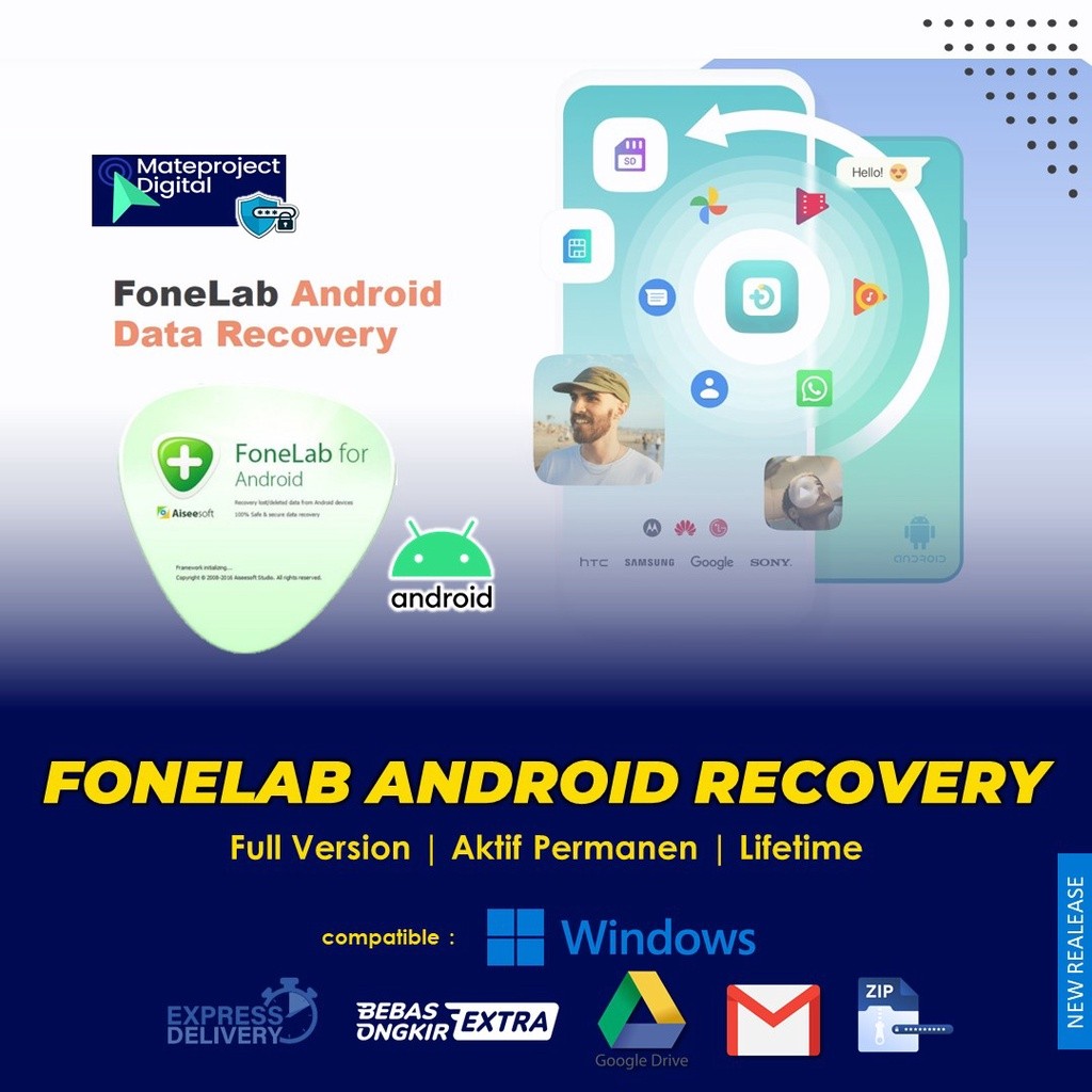 Jual Aiseesoft FoneLab Android WhatsApp Data Recovery Recover Photos ...