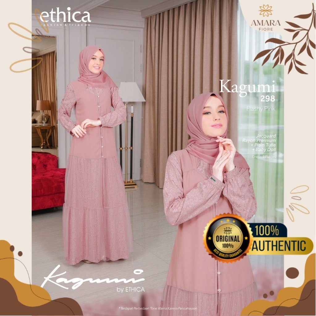 Jual Gamis Dewasa Premium 2 in 1 Ethica Kagumi 298 Original | Dress ...