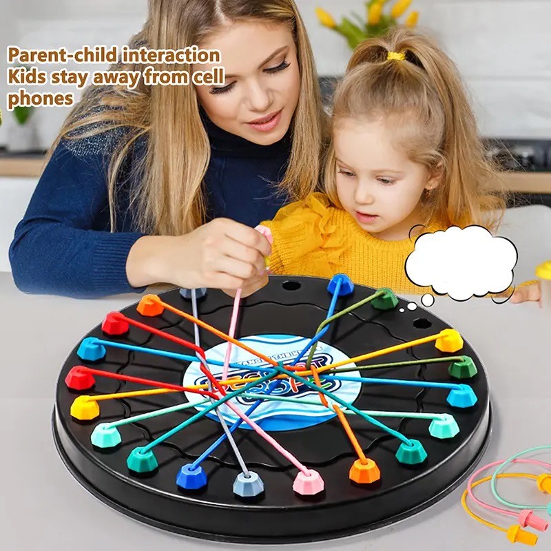 Jual Children Rope Knots Sensory Social Board Game Logical Thinking ...