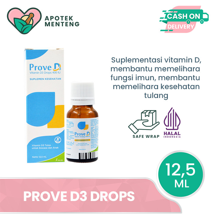 Jual Prove D3 Drops 12.5 ml - Suplemen Vit D3 400 IU | Shopee Indonesia
