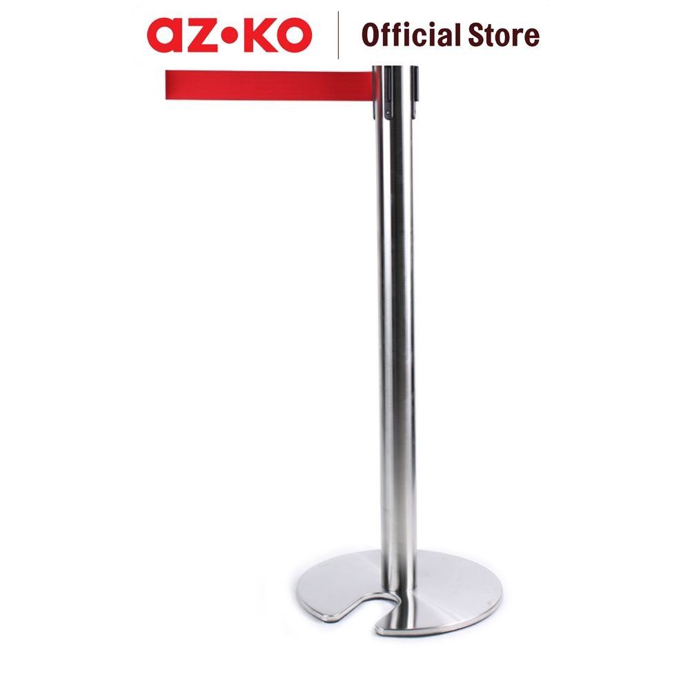 Jual AZKO Krisbow Tiang Antrian Dengan Tali - Merah/Silver | Shopee ...