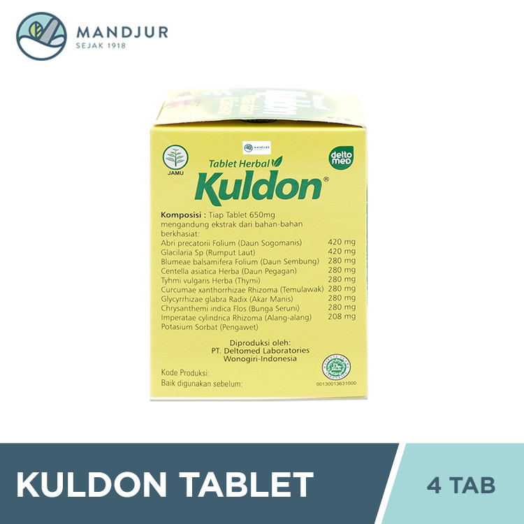 Jual Kuldon 4 Tablet - Tablet Herbal Panas Dalam & Sariawan | Shopee ...