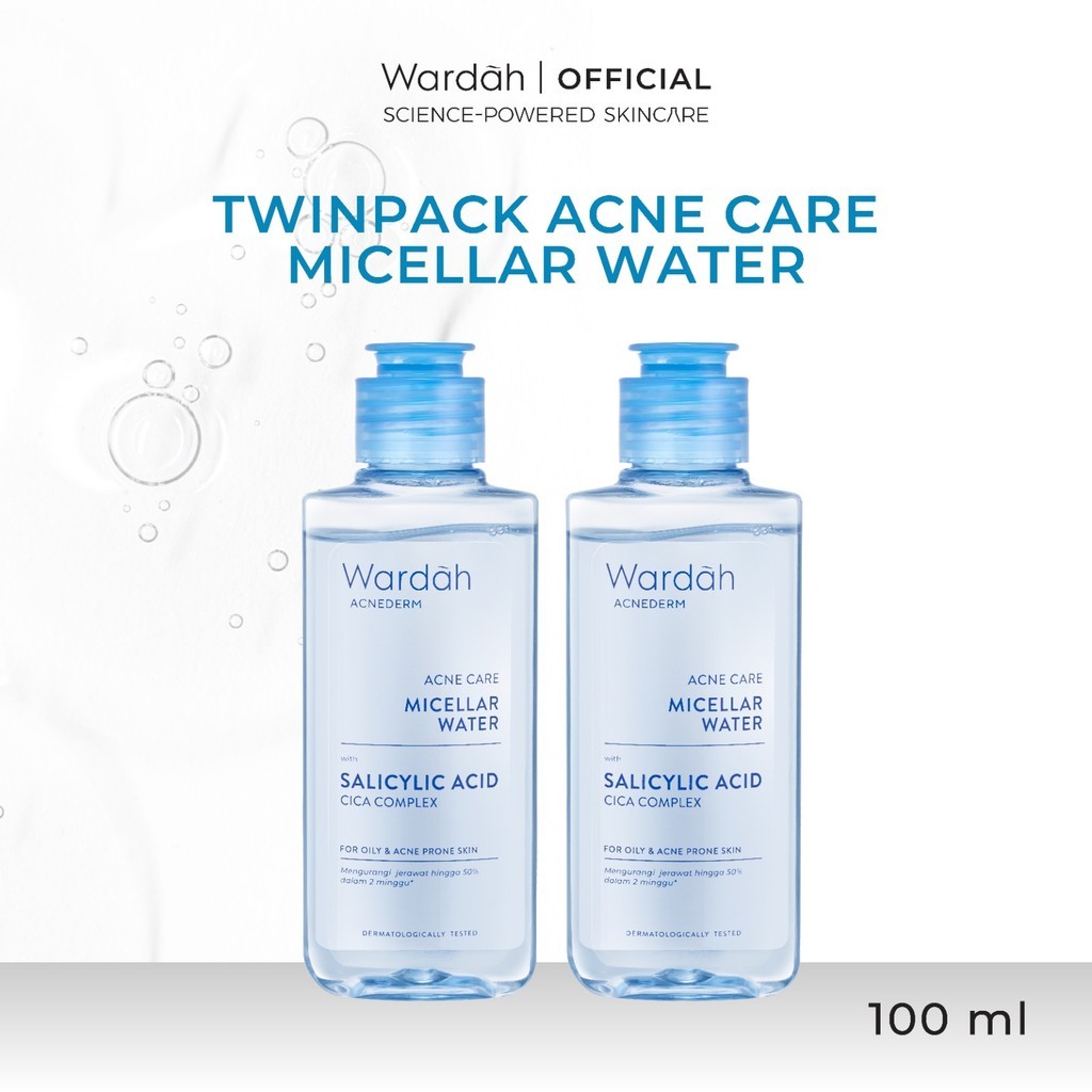 [TWINPACK] Wardah Acnederm Micellar Water 100ml
