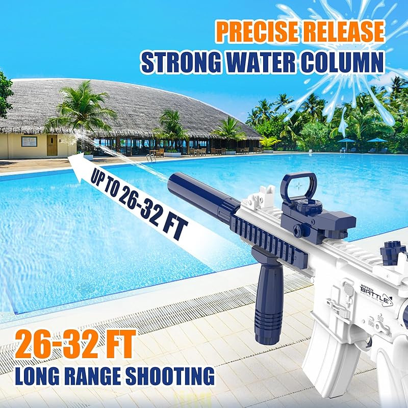 Jual Electric Water Gun for Kids Adults-Automatic Squirt Gun With up to ...