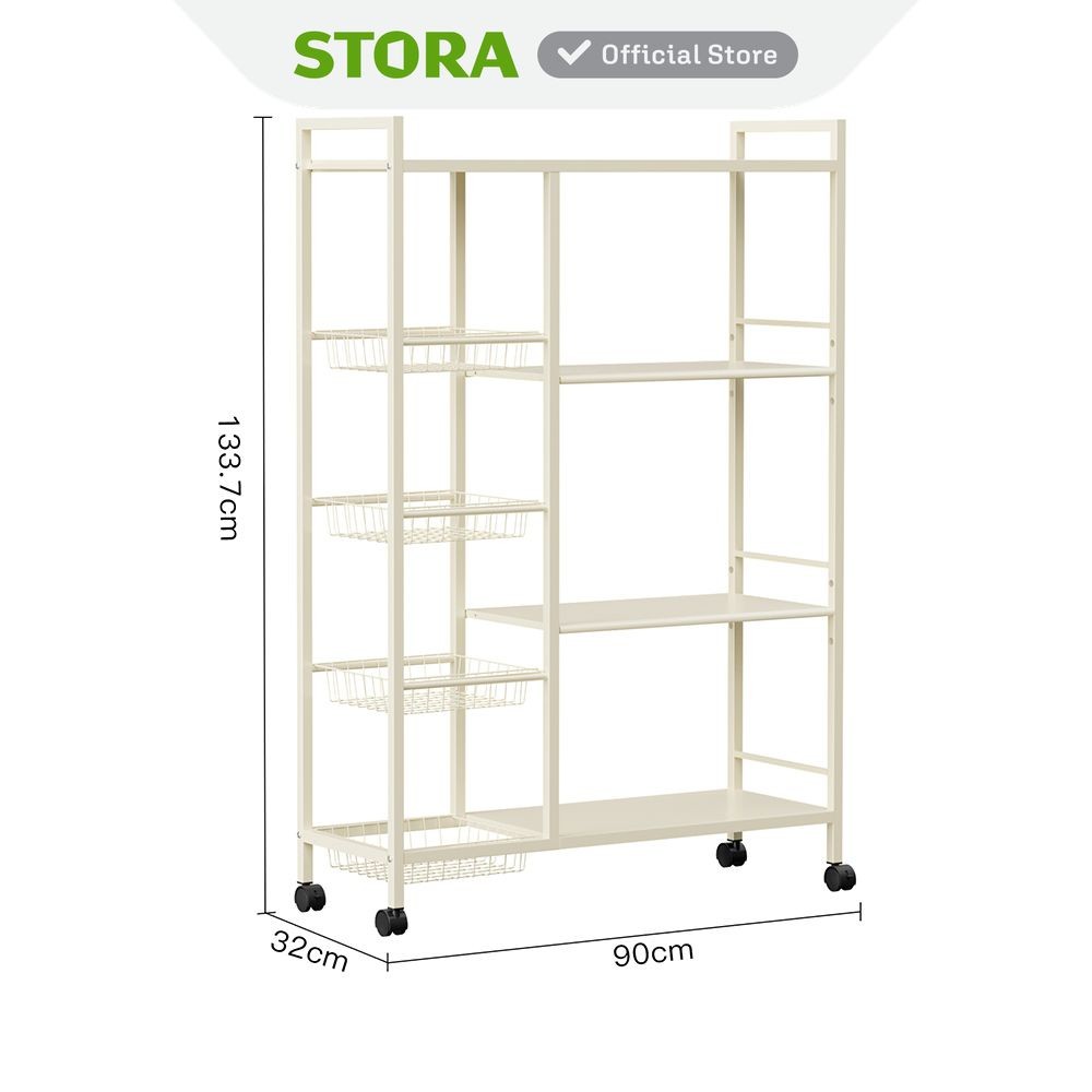 Jual Stora Cucina Rak Penyimpanan Dengan Roda & Keranjang Organizer ...