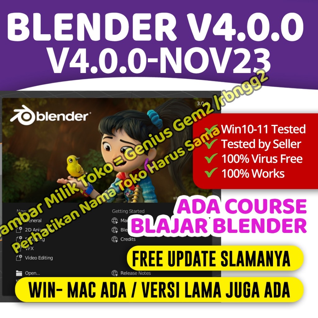 Jual Blender 3D Animation Pro - Full - Windows | Shopee Indonesia
